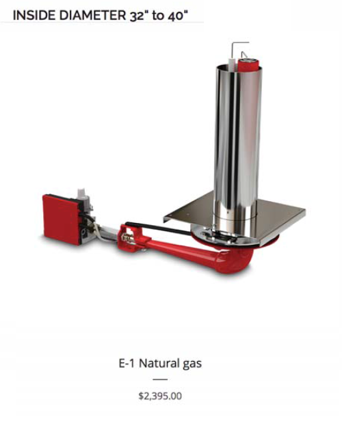 Oven Gas Burner E-1 Natural Gas