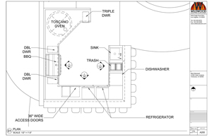 Outdoor shop kitchen drawings